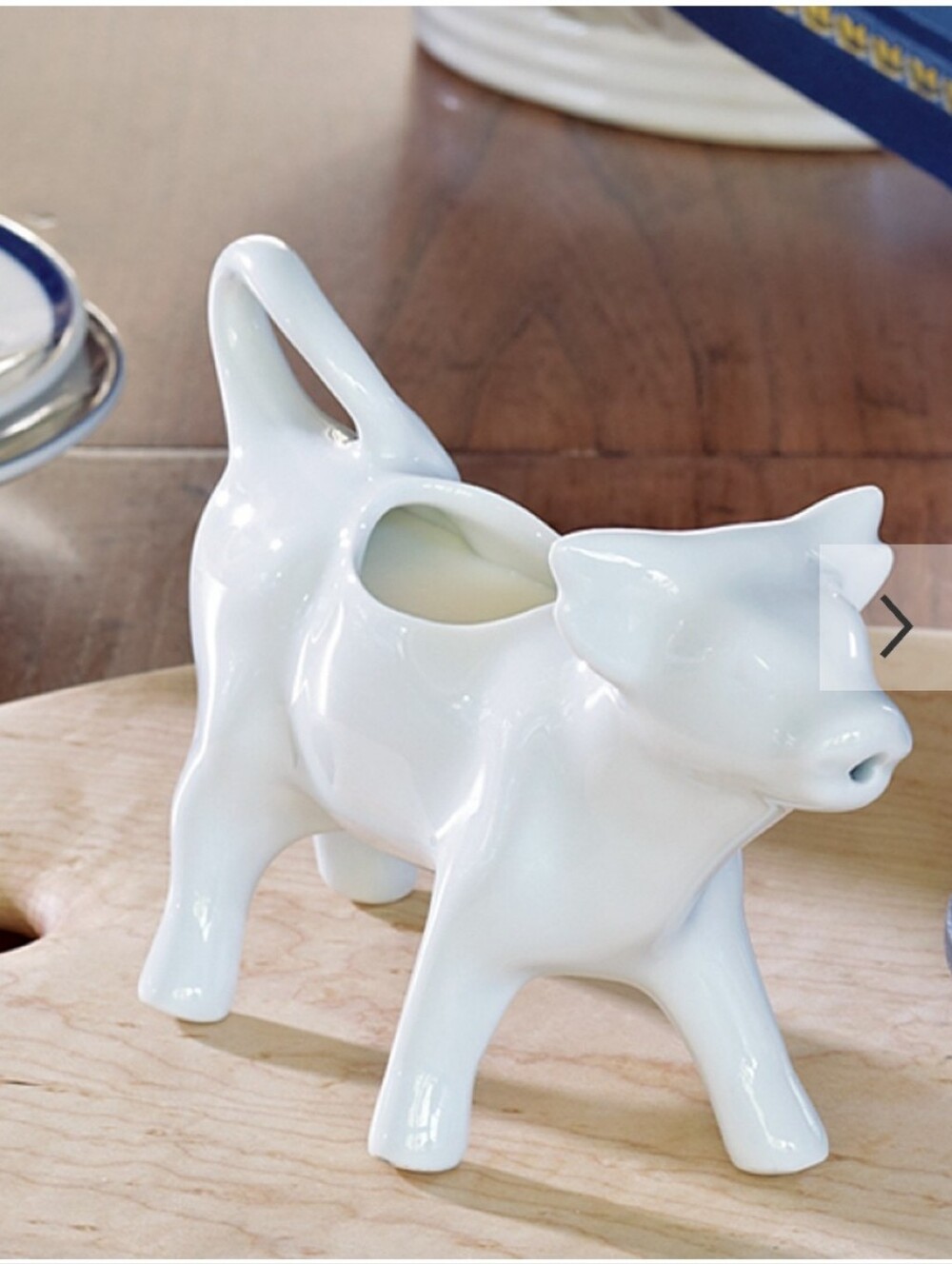 Apilco PorcelainWhite Ceramic Cow Creamer Made In France